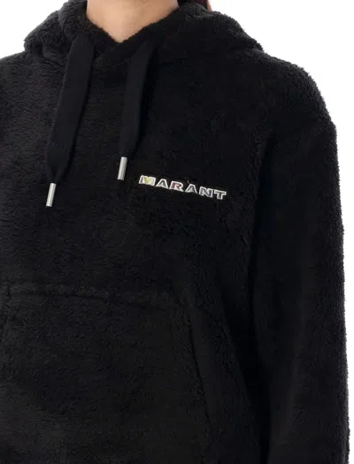 Shop Isabel Marant Étoile Meave Teddy Hoodie In Black