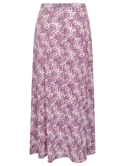 Shop Isabel Marant 'sakura' Mallow Silk Blend Skirt In Violet