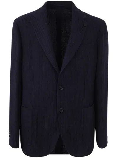 Shop Lardini Man Jacket Advance Drop 7 Reg Clothing In Blue