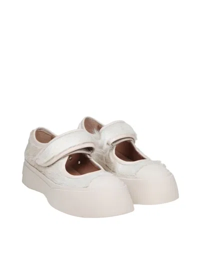 Shop Marni Mary Janes Sneakers In White
