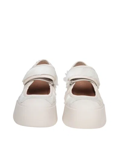 Shop Marni Mary Janes Sneakers In White