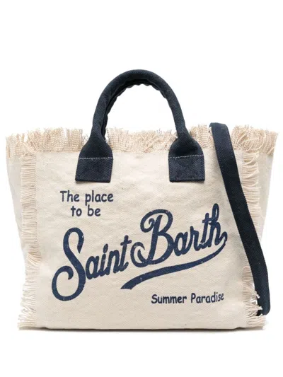 Shop Mc2 Saint Barth Handbag In Ecru