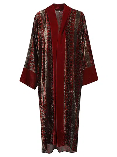 Shop Obidi Velvet Kimono In Red