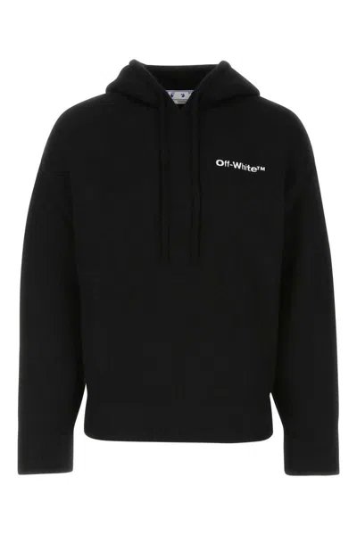 Shop Off-white Logo Hoodie In Black