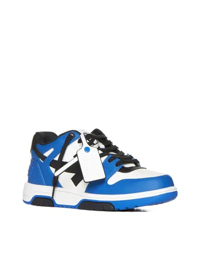 Shop Off-white Black White And Blue Leather Out Of Office Sneakers