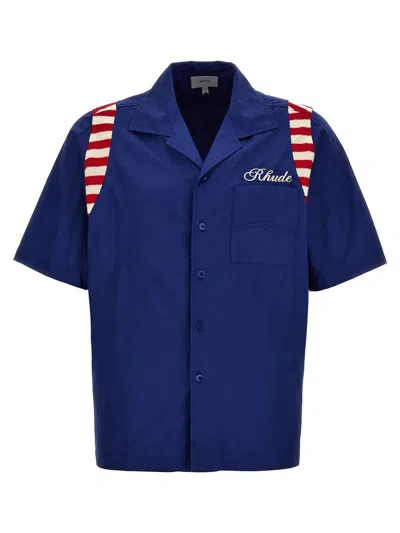 Shop Rhude 'american Spirit' Shirt In Blue