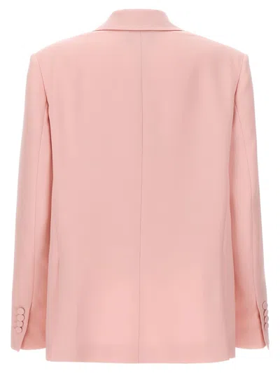 The Andamane Structured Blazer With Shoulder Padding And Multiple Pockets In Pink