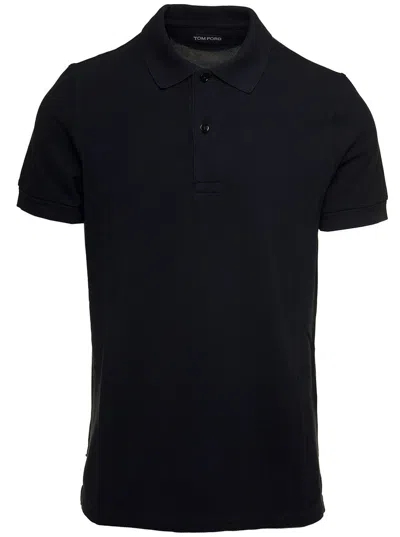Shop Tom Ford "tennis" Polo Shirt In Black