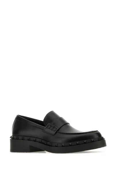 Shop Valentino Garavani "rockstud M-way" Loafers In Black