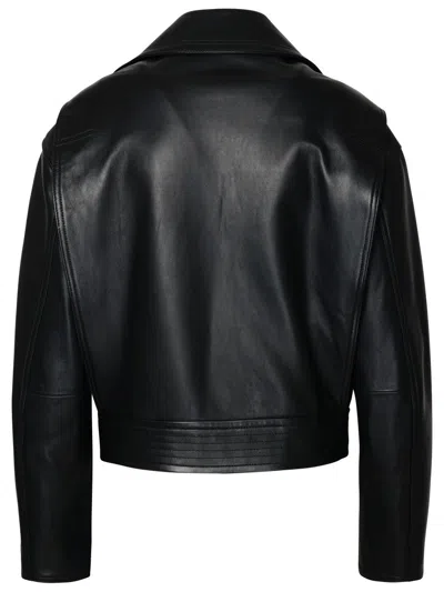 Shop Versace Black Lambskin Jacket