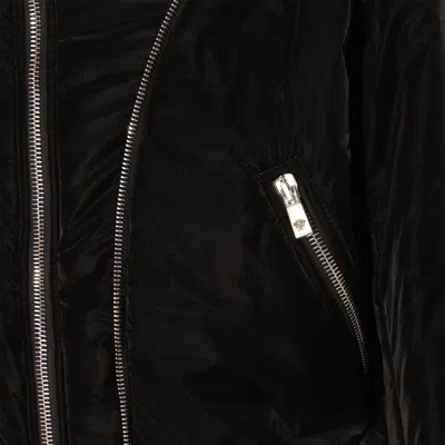 Versace Black Down Jacket In Black