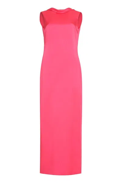 Shop Versace Dresses In Tropical Pink