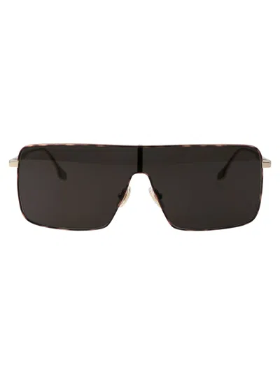 Shop Victoria Beckham Sunglasses In 701 Gold/smoke