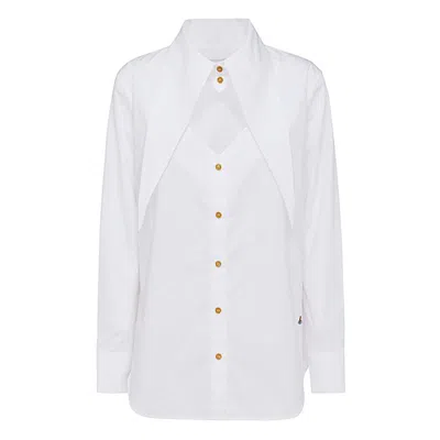 Shop Vivienne Westwood White Cotton Long Shirt