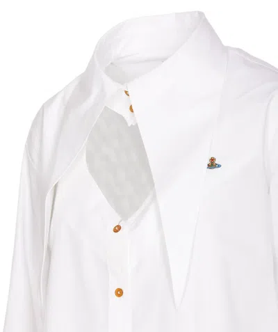 Shop Vivienne Westwood White Cotton Long Shirt