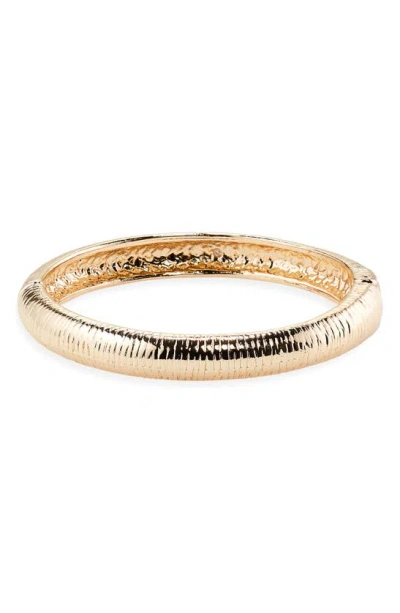 Shop Melrose And Market Textured Rib Bangle Bracelet In Gold