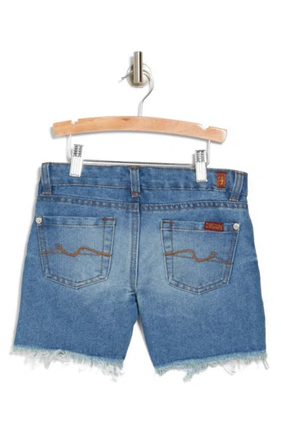 Shop 7 For All Mankind Kids' High Waist Denim Shorts In Musedes