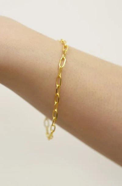 Shop Argento Vivo Sterling Silver Chain Bracelet In Gold