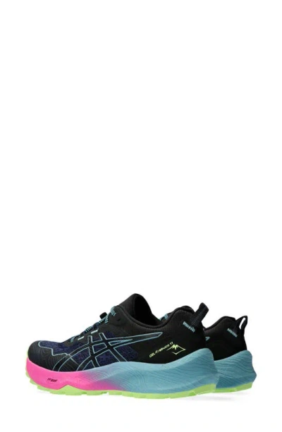 Shop Asics Gel-trabuco 11 Running Shoe In Black/ Gris Blue