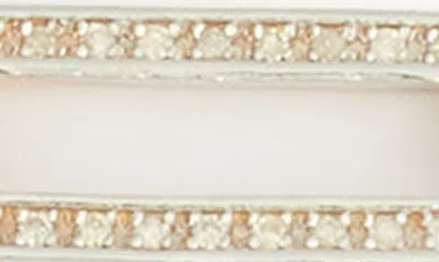 Shop Meshmerise Pavé Diamond Paper Clip Chain Bracelet In Rose Gold