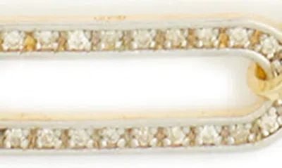 Shop Meshmerise Pavé Diamond Paper Clip Chain Bracelet In Yellow Gold
