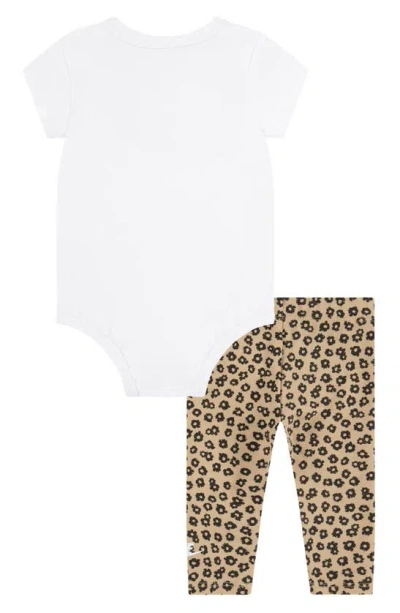 Nike Floral Bodysuit & Leggings Set In Hemp