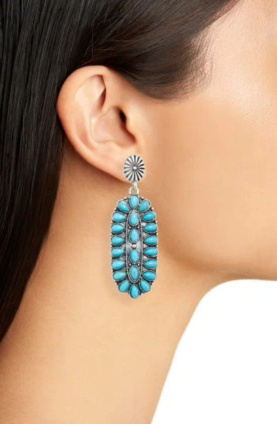 Shop Tasha Stone Drop Earrings In Turquoise