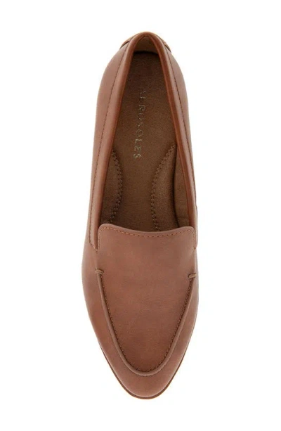 Shop Aerosoles Everest Loafer In Dark Tan Faux Leather