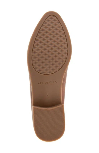 Aerosoles Everest Loafer In Dark Tan Faux Leather