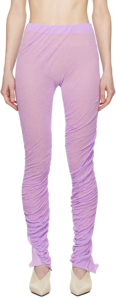 Shop Issey Miyake Purple Ambiguous Leggings In 81 Purple