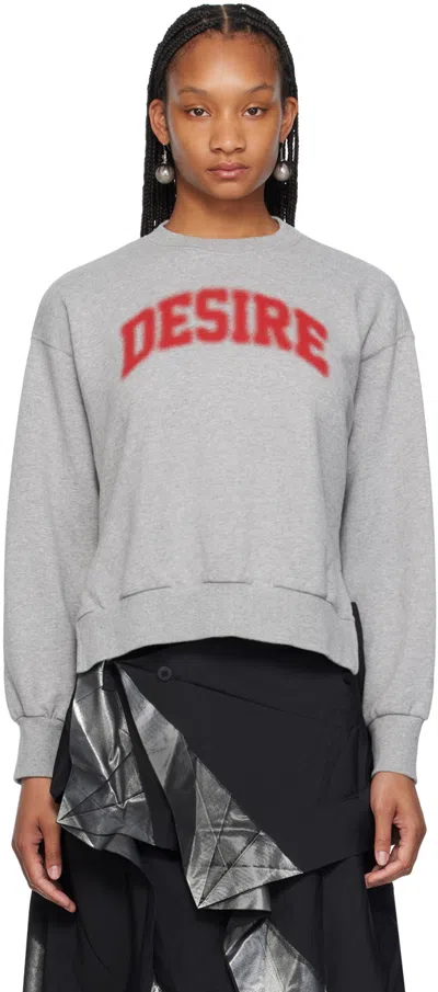 Shop Undercover Gray 'desire' Sweatshirt In Top Gray