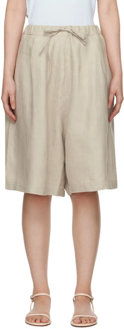 Shop Cordera Beige Maxi Shorts In Toasted