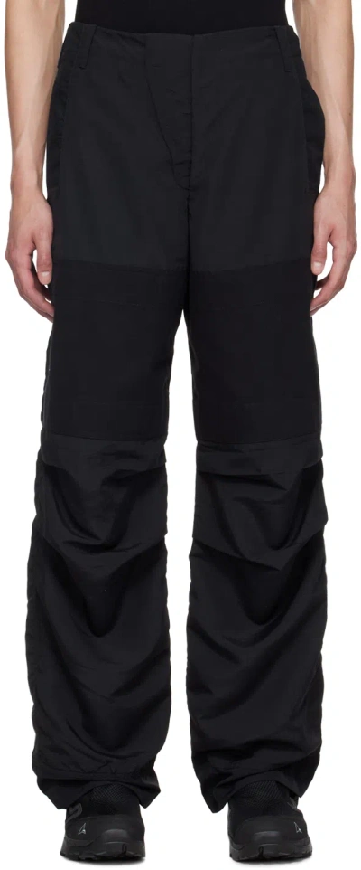 Shop Bryan Jimene`z Black Panel Trousers