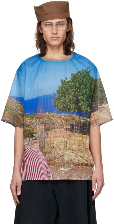 Shop Bless Multicolor Holidaygreecefence T-shirt In Greece