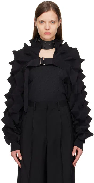 Shop Junya Watanabe Black Sculptural Cardigan In 1 Black