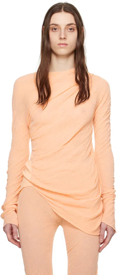 Shop Issey Miyake Orange Ambiguous Sweater In 40 Beige