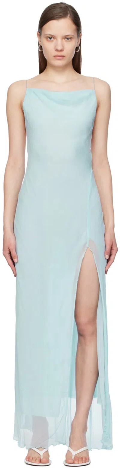 Shop Bec & Bridge Blue Elzette Maxi Dress In Dolphin Blue