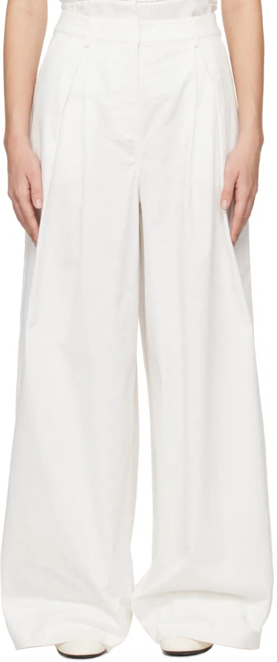 Shop The Garment White Avelino Trousers In 001 Cream
