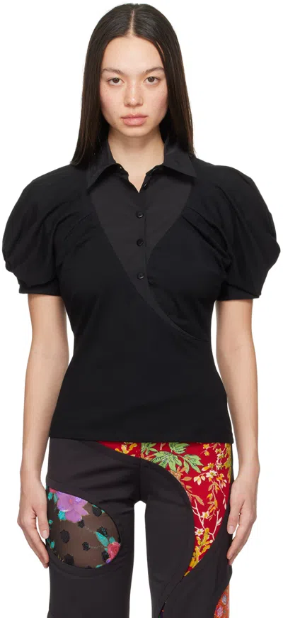Shop J.kim Black Paisley Shirt In Black/black