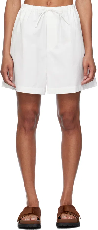 Shop Baserange White Kolla Shorts In Undyed