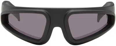 Shop Rick Owens Black Ryder Sunglasses In 0909 Black/black
