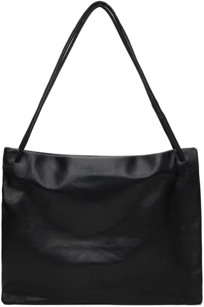 Shop Gabriela Coll Garments Ssense Exclusive Black No.131 Gathered Crossed Bag In 02 - Black