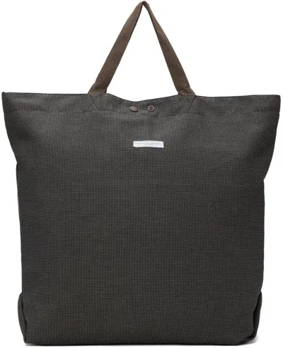 Shop Engineered Garments Brown Carry All Reversible Tote In Co001 Dk.brown Cp Wa