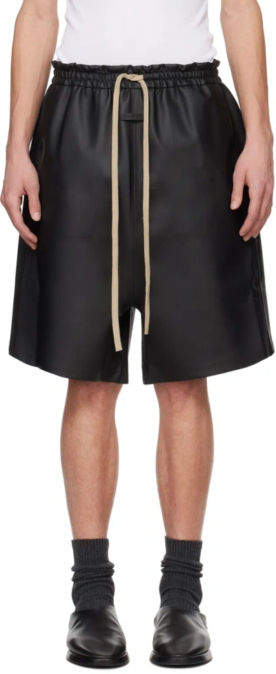 Shop Fear Of God Black Relaxed Shorts