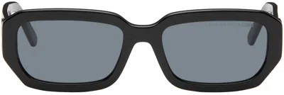 Shop Marc Jacobs Black Rectangular Sunglasses In 807 Black