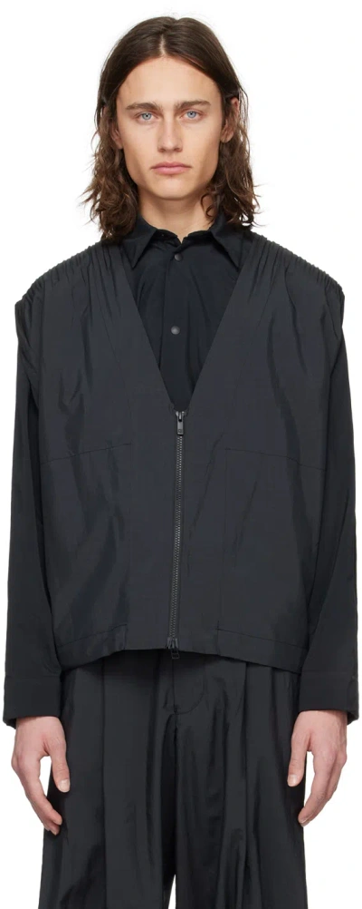 Shop Issey Miyake Black Cascade Vest In 15-black