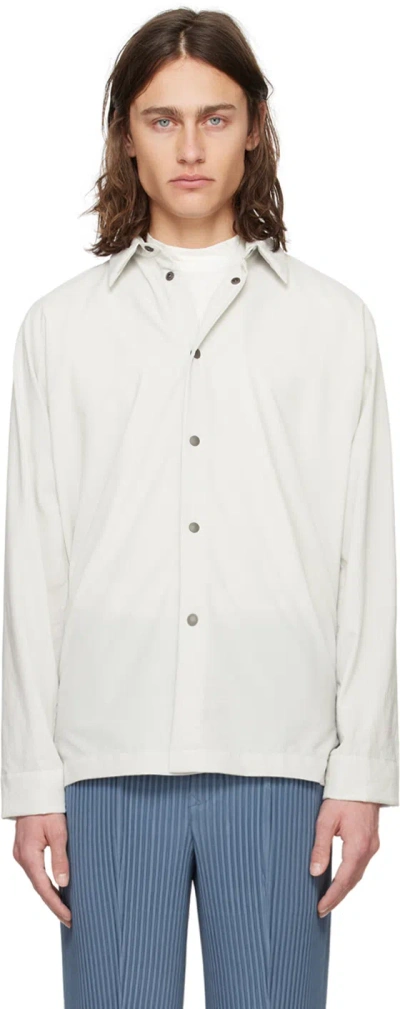 Shop Issey Miyake Off-white Verso Shirt In 01-white