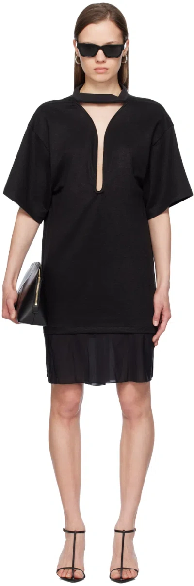 Shop Victoria Beckham Black Cutout Minidress