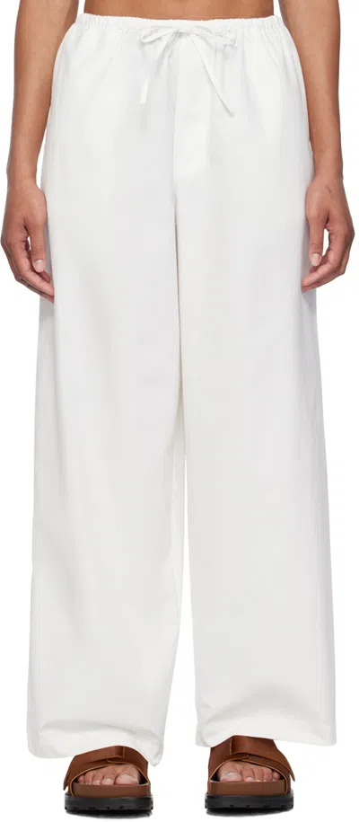 Shop Baserange White Kolla Lounge Pants In Undyed