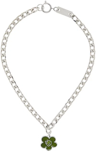 Shop In Gold We Trust Paris Ssense Exclusive Silver Heavy Chain Necklace In Palladium